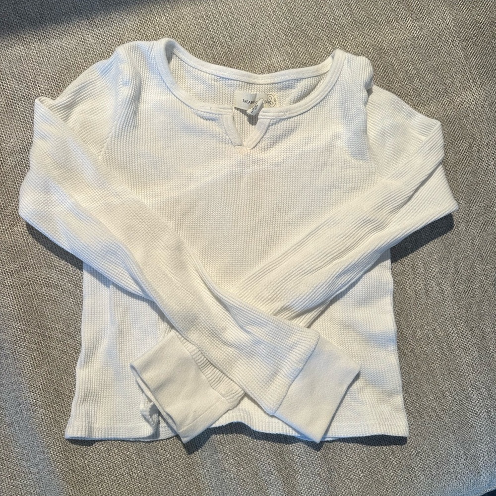 Treasure & Bond Kids Cream Long Sleeve Tee